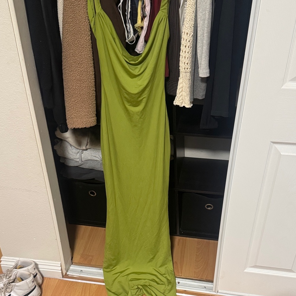 Tiger Mist Lime Green Maxi Dress